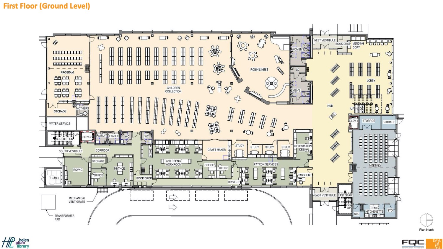 First Floor April 21 Helen Plum Library